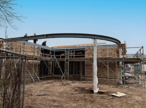 Staalconstructie van de vernieuwbouw van De Lichtlijn.